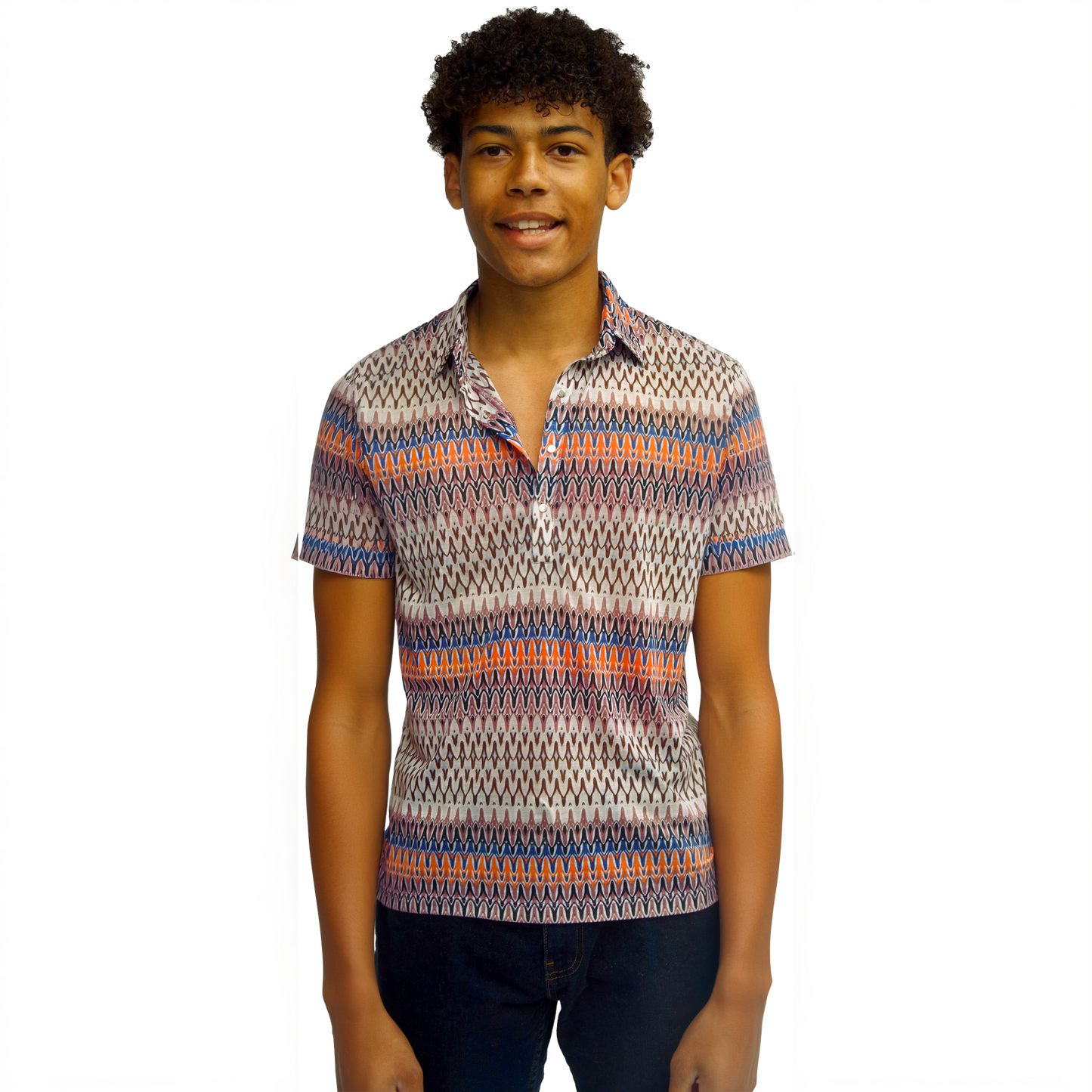 Slim Multi-Color Cotton Polo Shirt