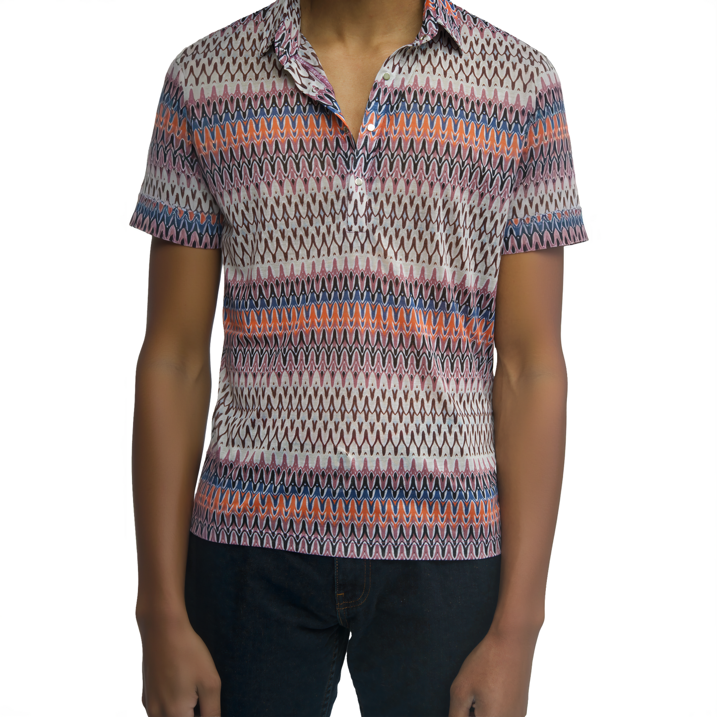 Slim Multi-Color Cotton Polo Shirt