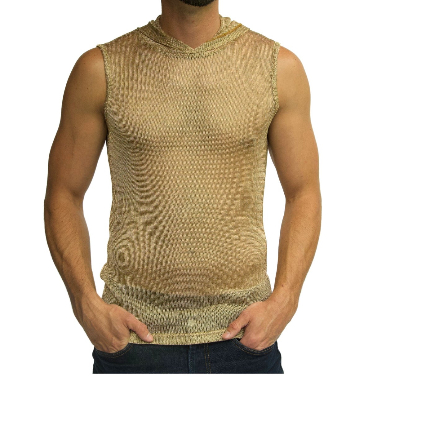 Luxe Sheer Hoodie Tank: Elevate Your Activewear & Streetwear