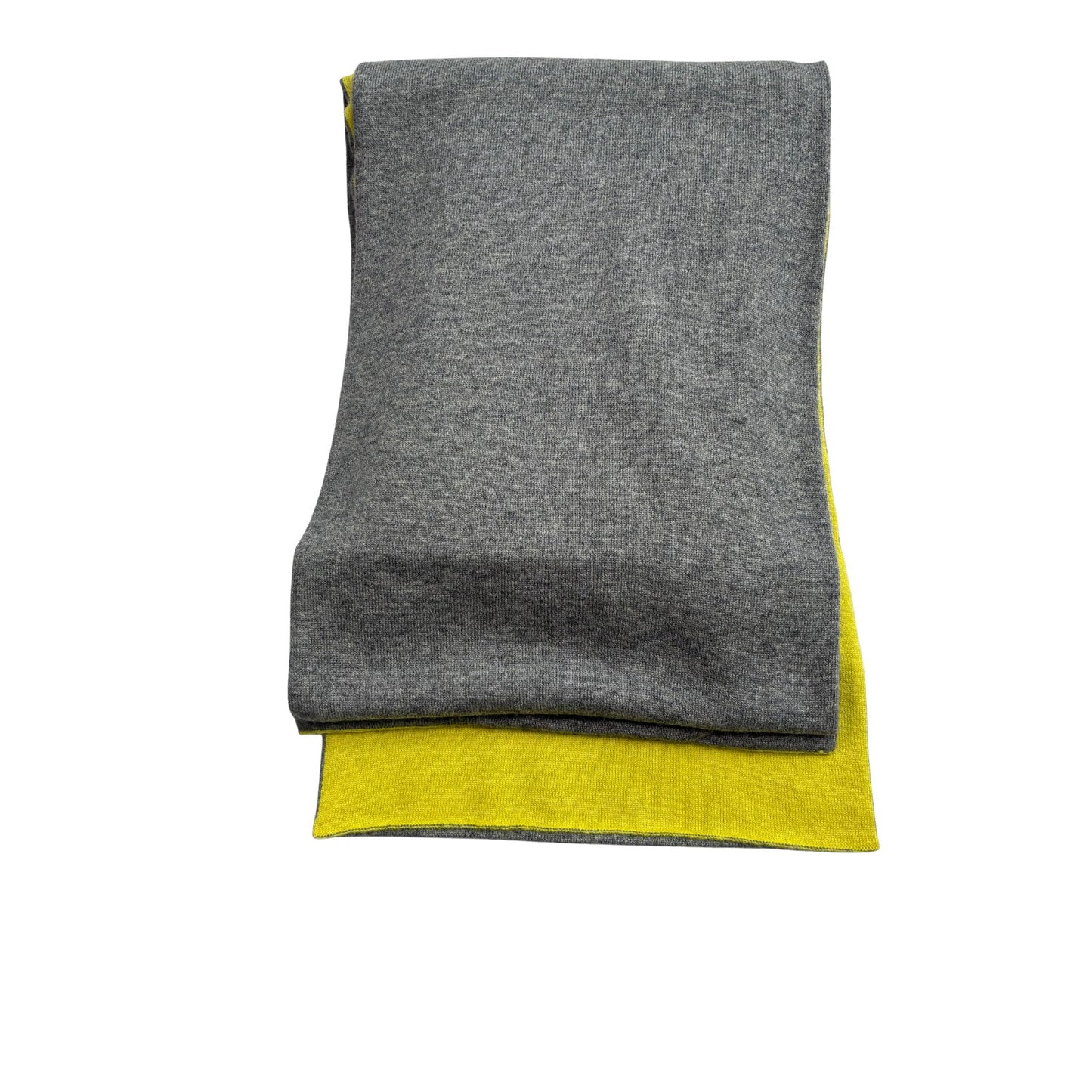Men's Yellow and Gray Italian Cashmere Scarf