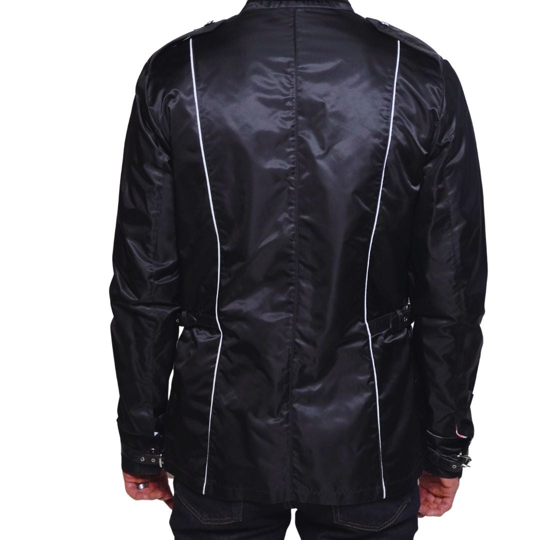 Black Jacket with Yellow Stripes