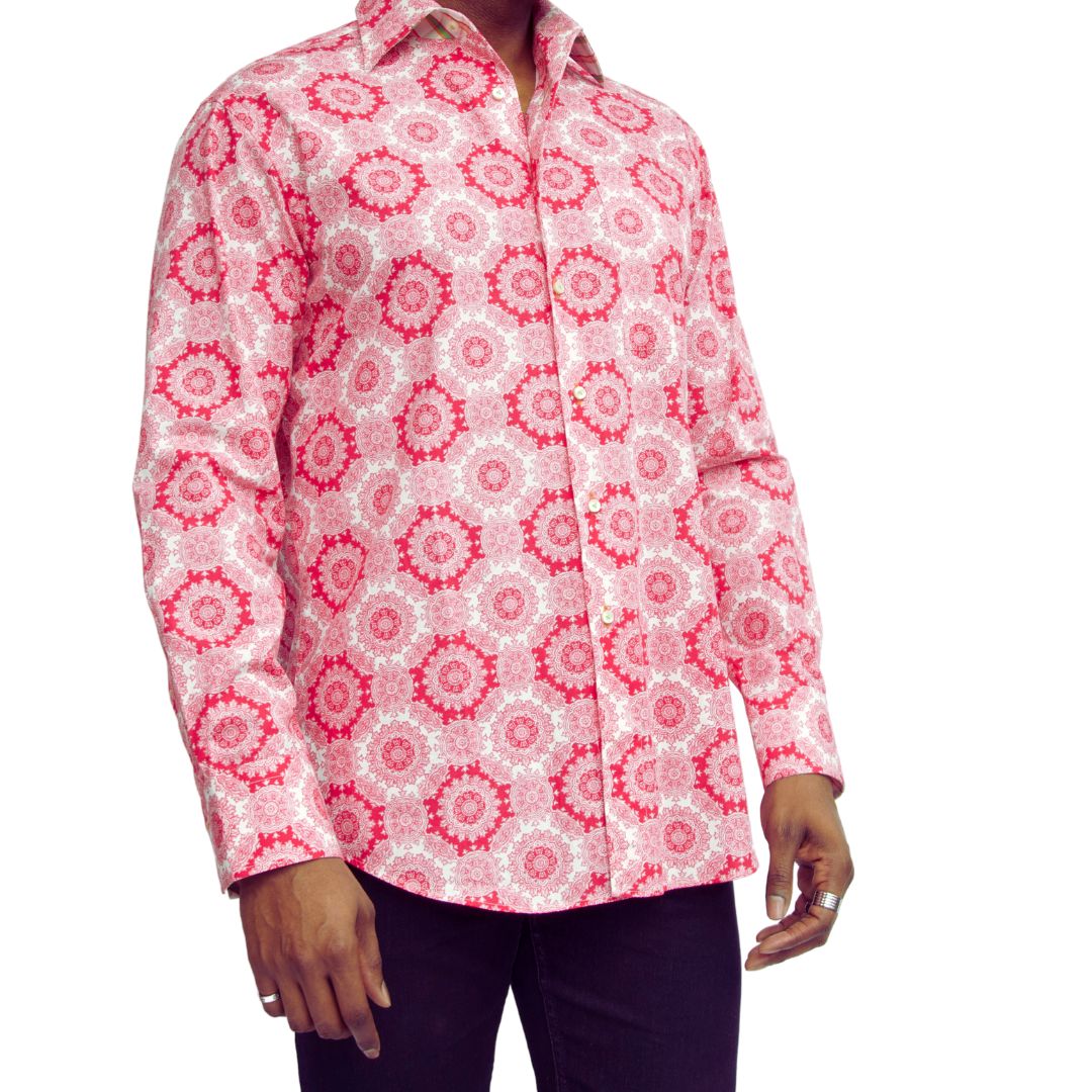 Medallion Print Pink Shirt