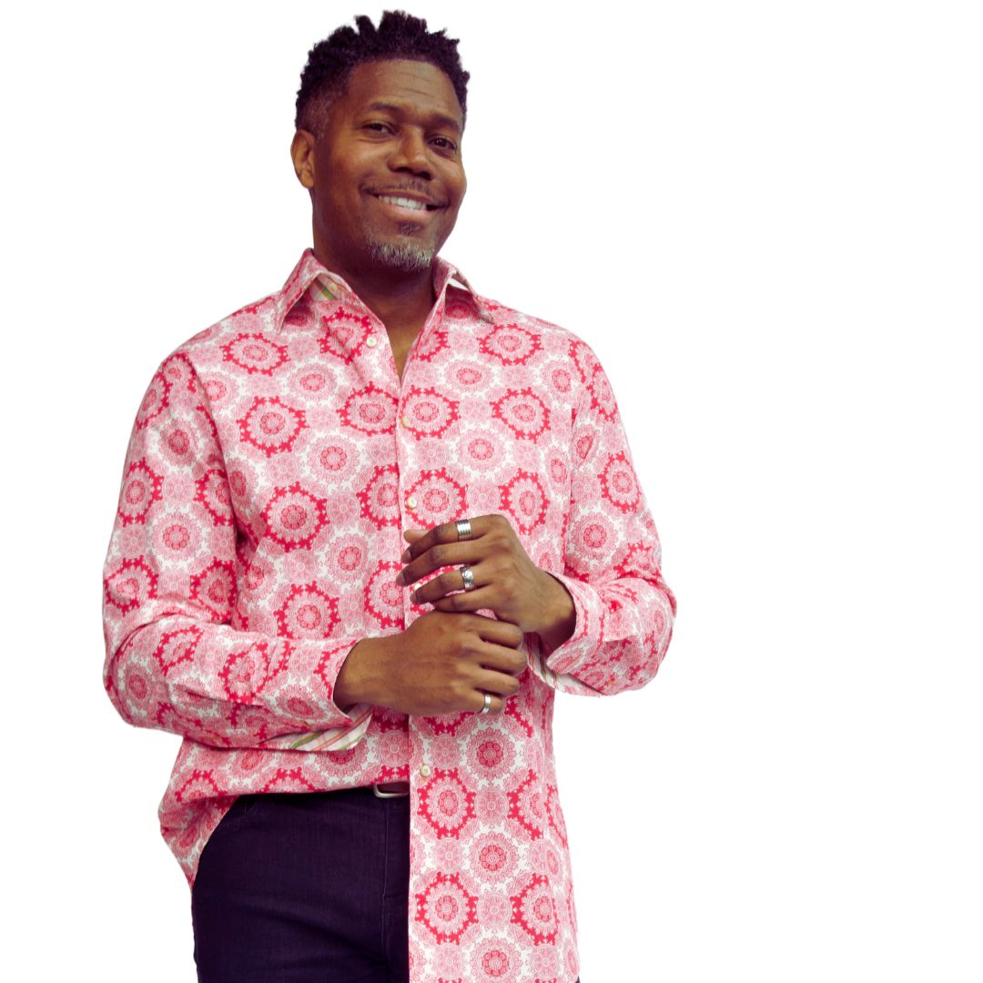 Medallion Print Pink Shirt