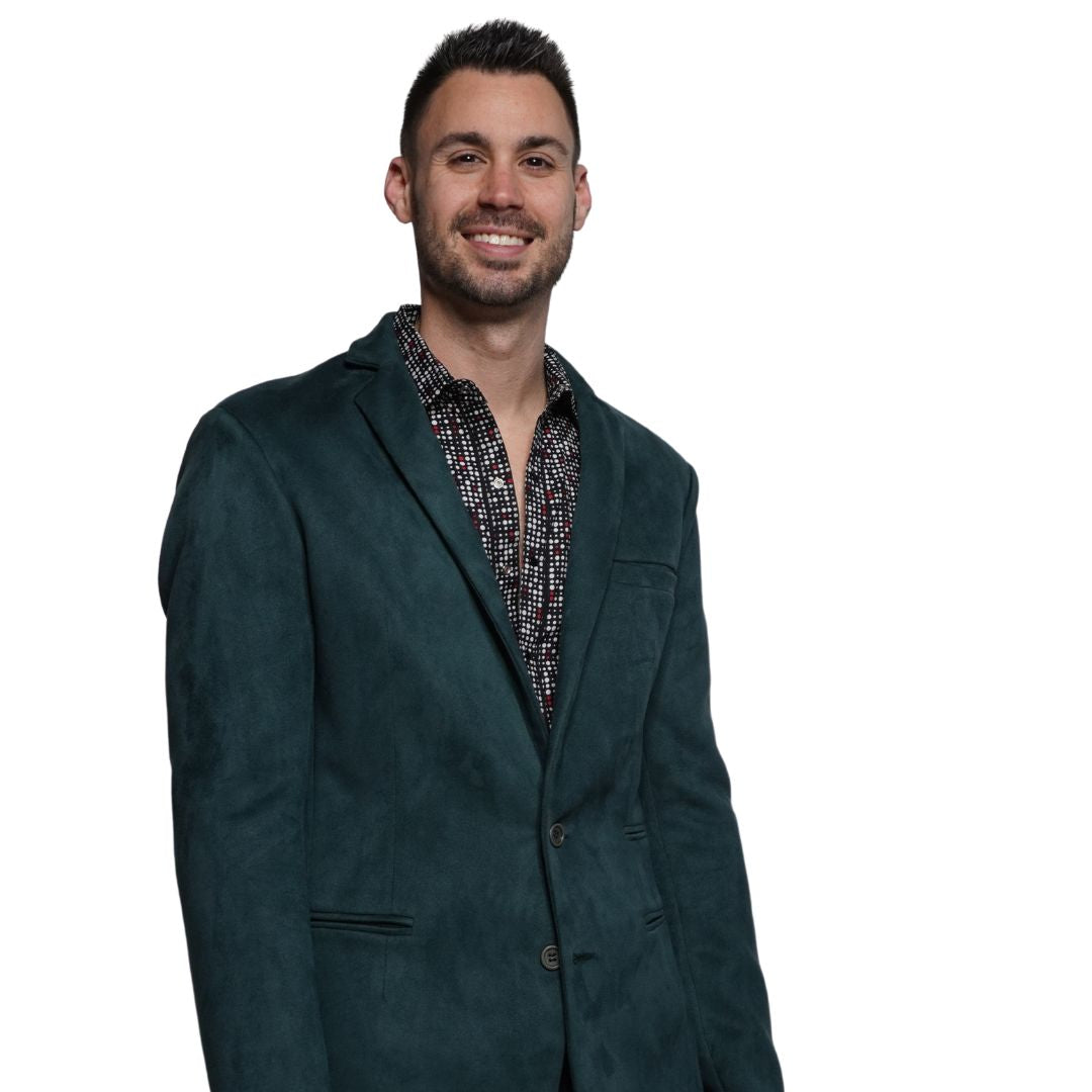 Green Velvet Style Jacket for Men