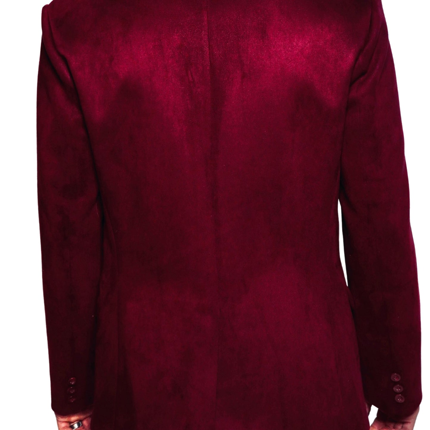 Burgundy 3 Button Blazer