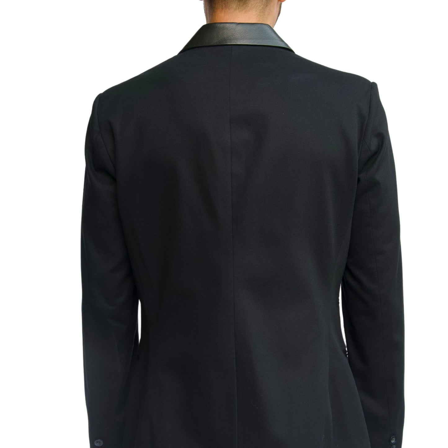 Black 3 Button Blazer with Graphic Pattern
