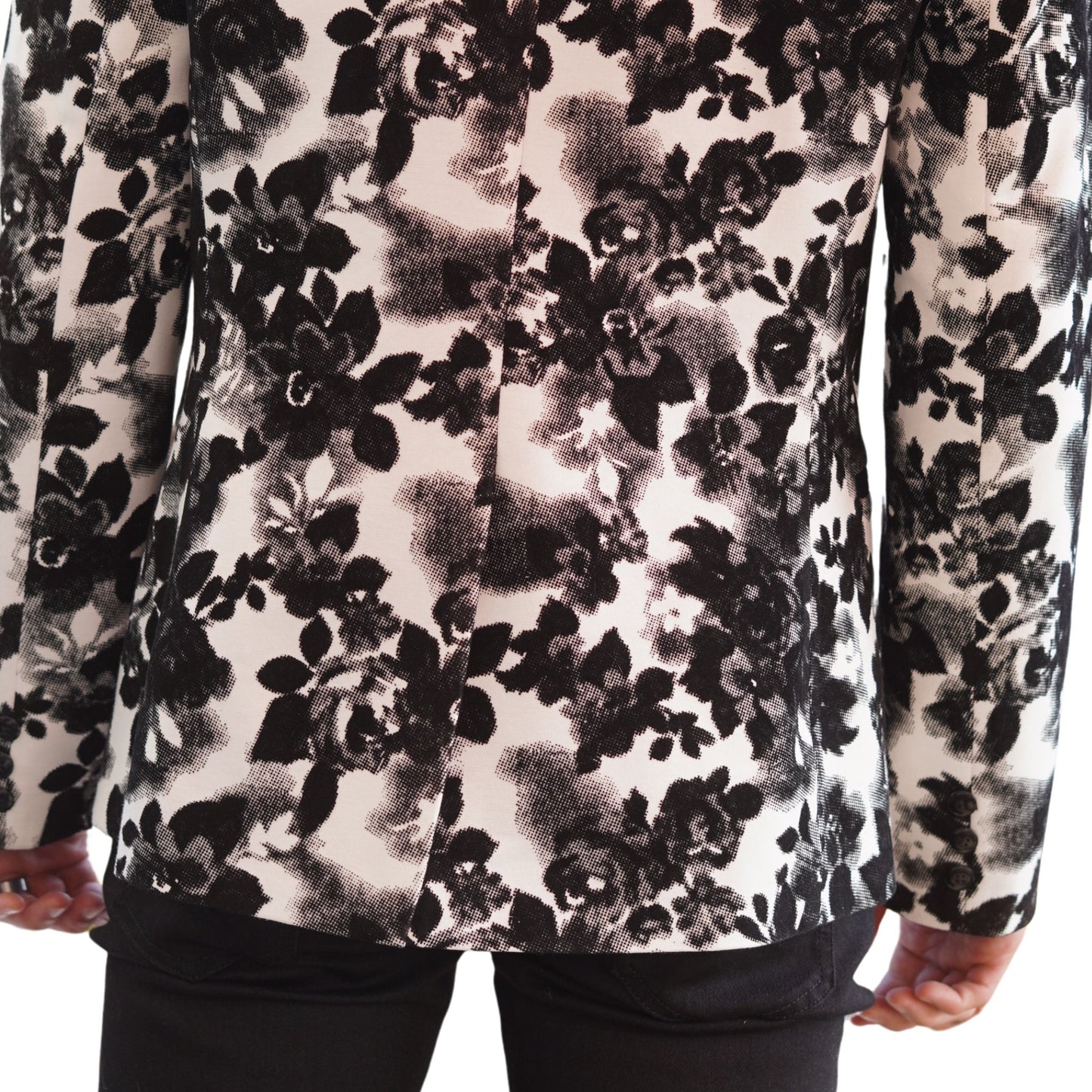 Black and White Floral Menswear Blazer: Command the Room with Bold Sophistication
