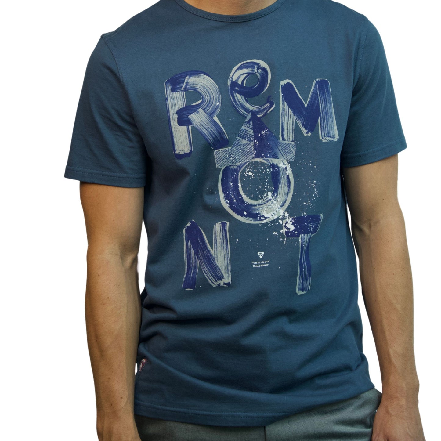 close up of men's graphic t-shirt in bold print