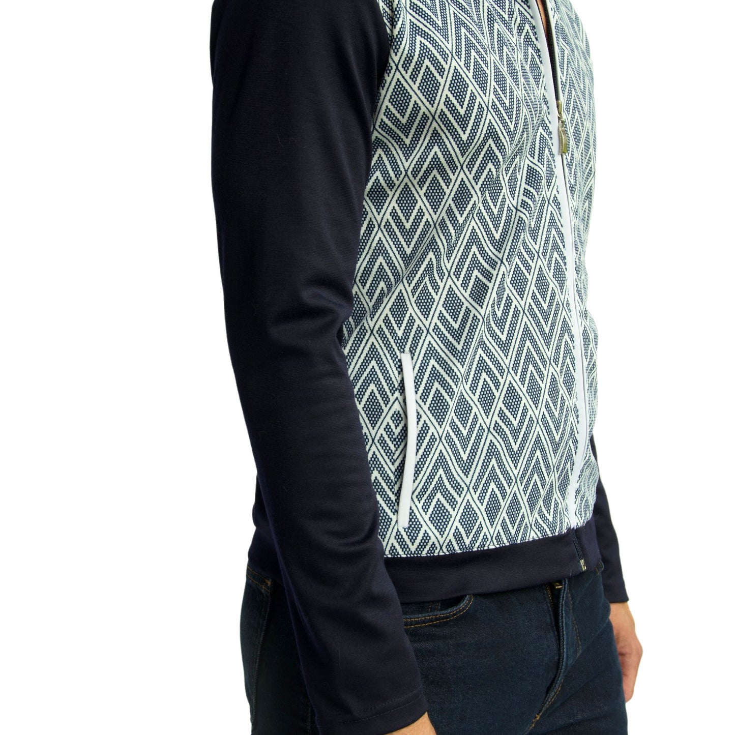 Stand Out in Style: Men's Limited Edition Geometric Athleisure Jacket