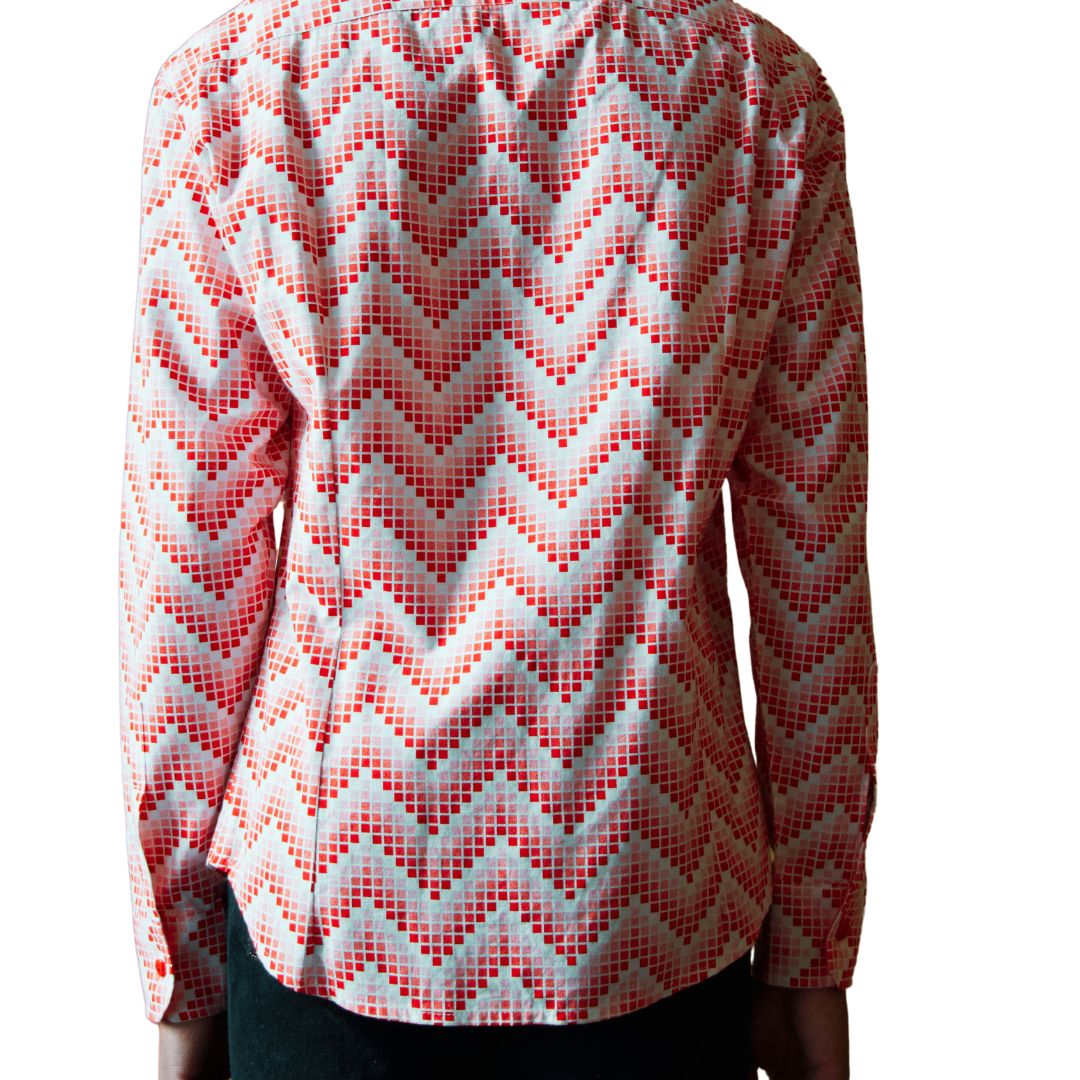 Red Patterned Shirt Blazes:  Unleash Your Inner Rock Star