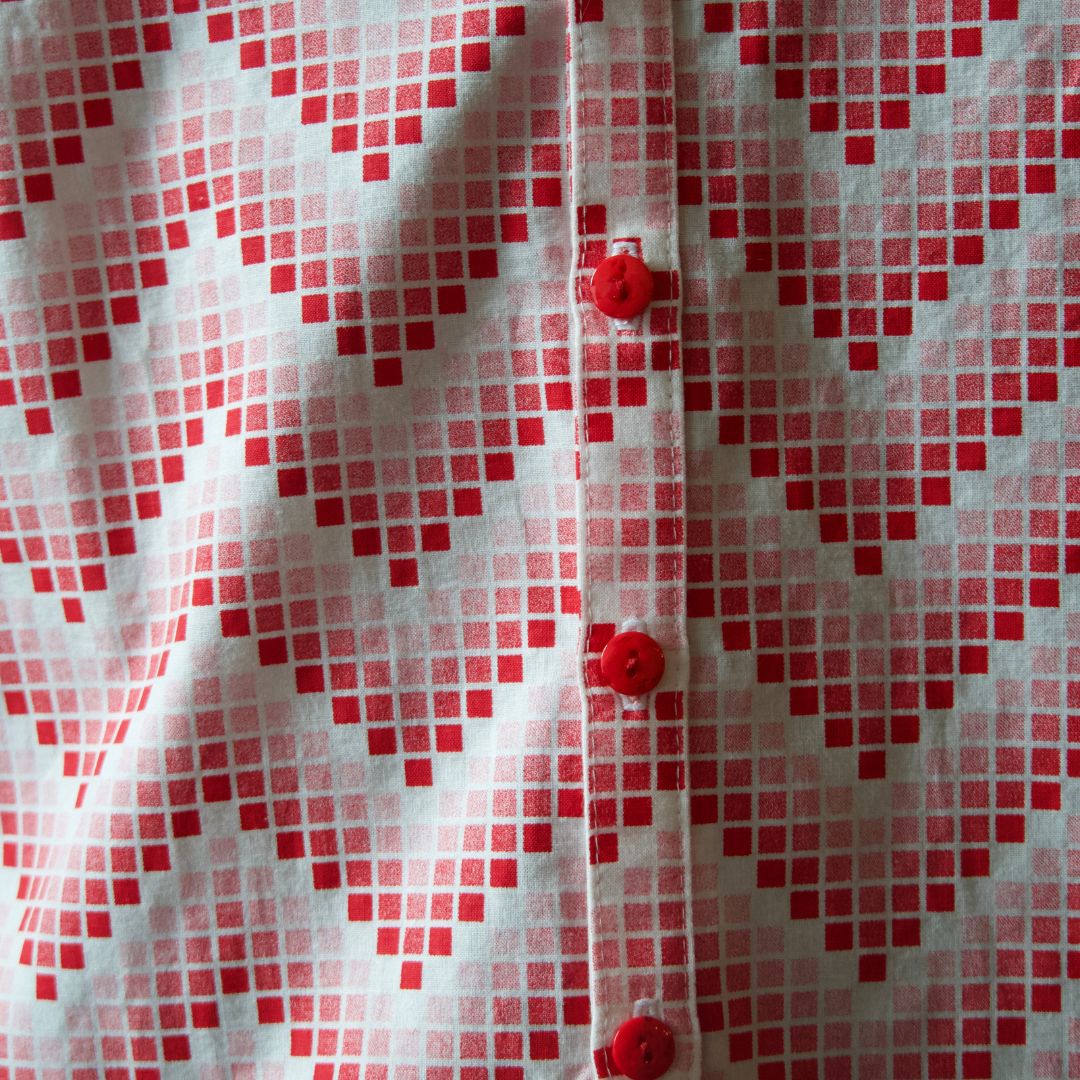 Red Patterned Shirt Blazes:  Unleash Your Inner Rock Star