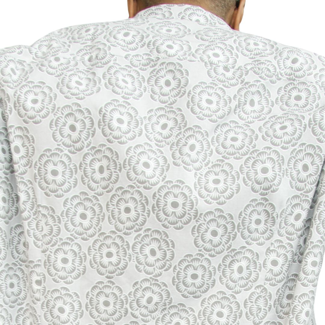 Subtle Blooms, Bold Style: The Gray Floral Shirt That Makes a Statement