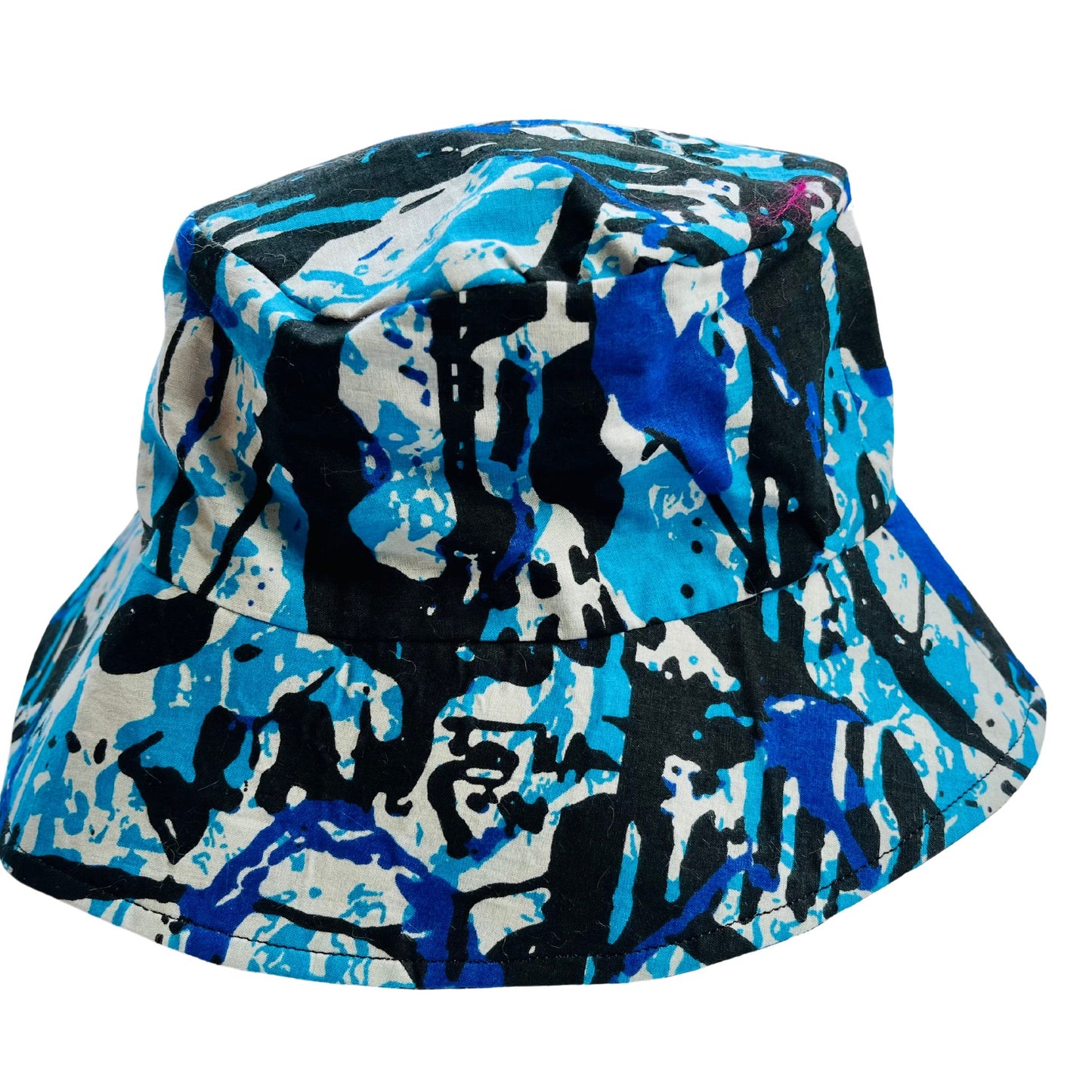 bright men's bucket hat in bold print