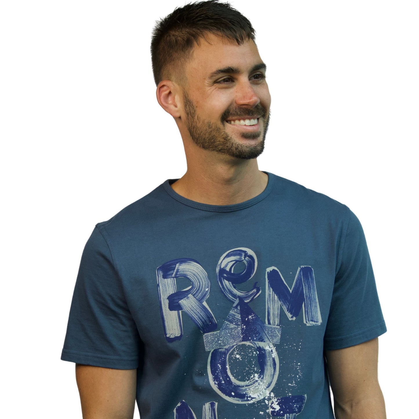 men's graphic t-shirt in bold print