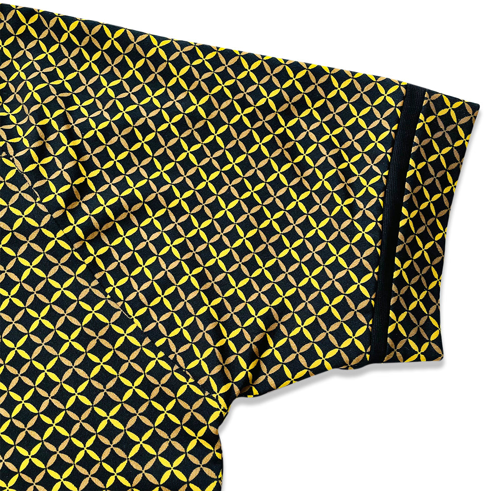 Short Sleeve Geometric Polo Shirt