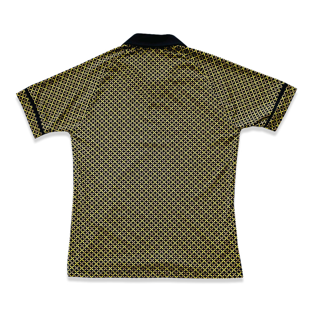 Short Sleeve Geometric Polo Shirt