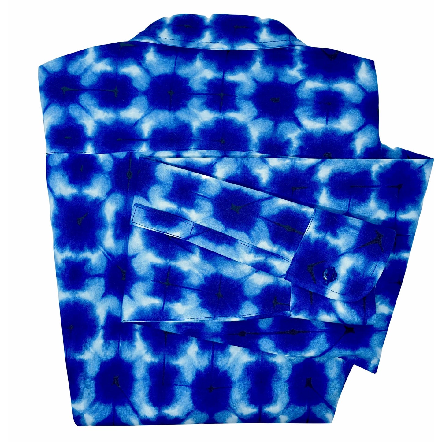 Long Sleeve Tie Dye Shallow Collar Shirt