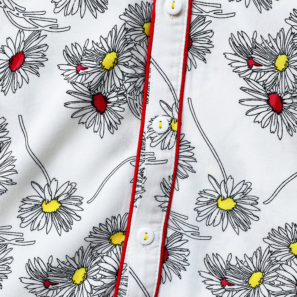 Yellow Floral Full Placard Polo