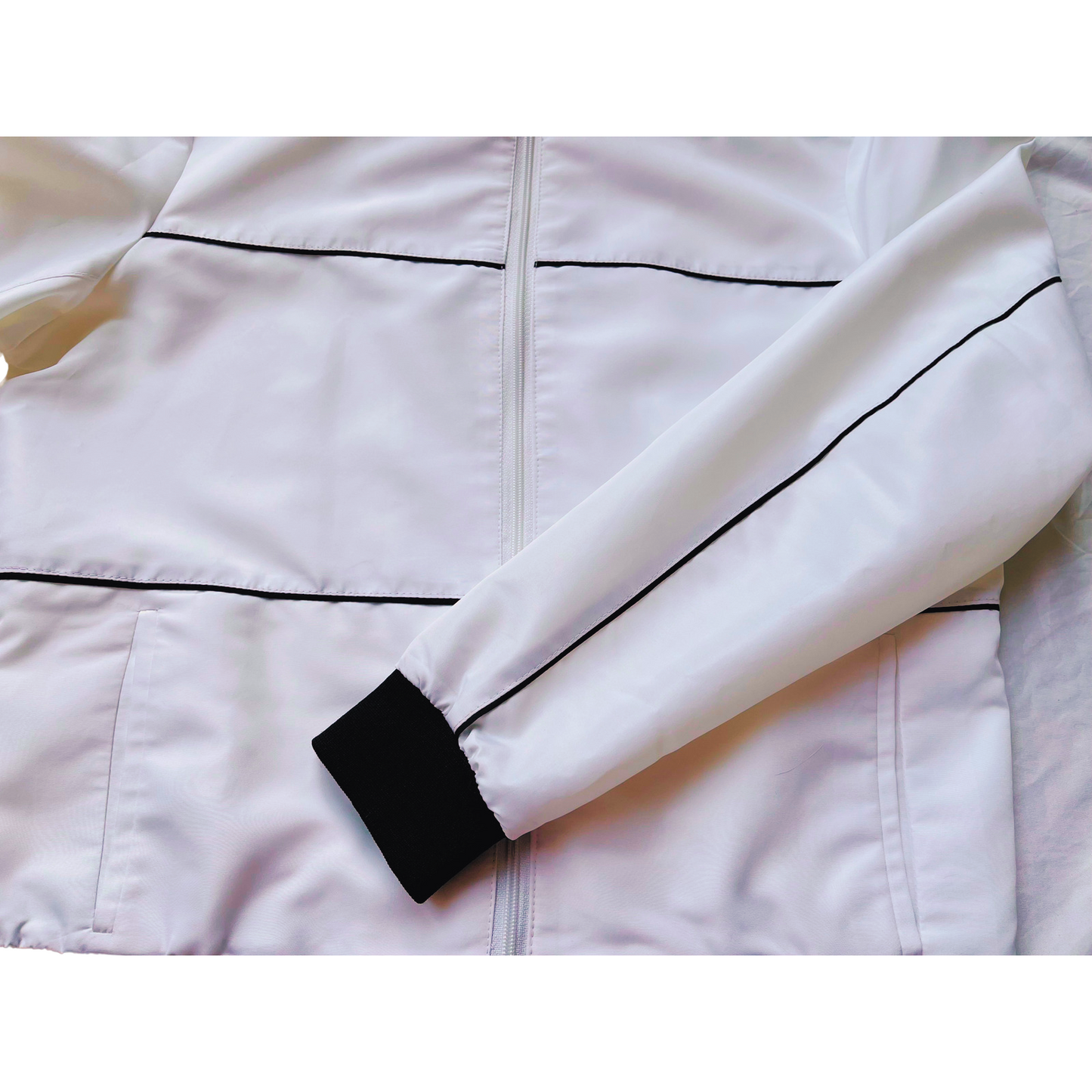 White and Black Bomber Jacket