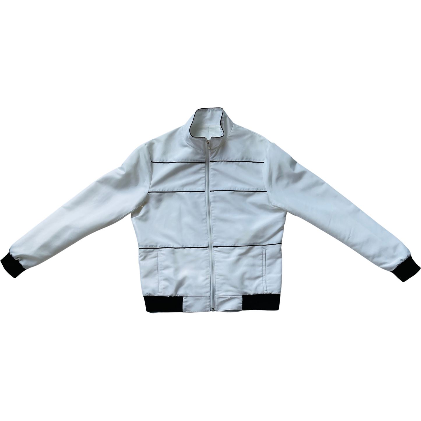 White and Black Bomber Jacket