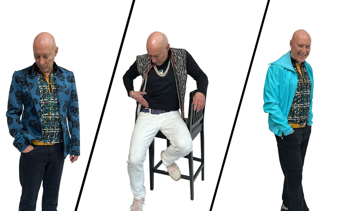 Edwards shown in three stylish outfits