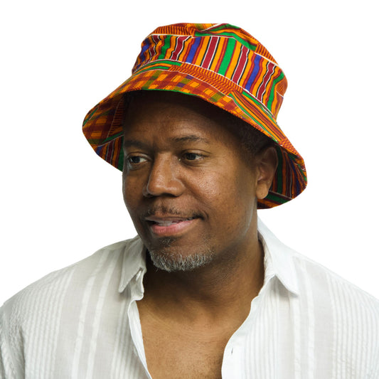 Handmade Multicolor Bucket Hat Crafted from African Fabrics