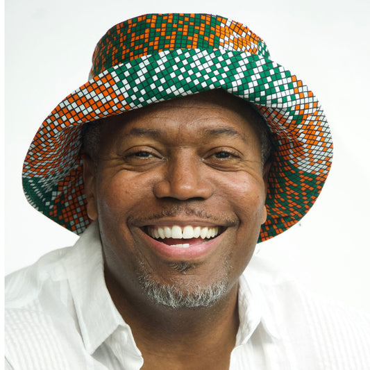 Multicolor Bucket Hat Crafted from African Fabrics