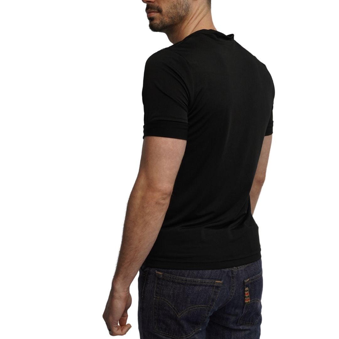 Black V Neck Polo Shirt