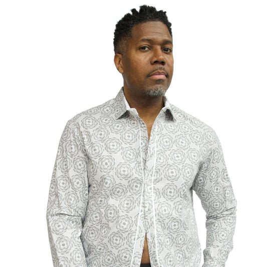 Subtle Blooms, Bold Style: The Gray Floral Shirt That Makes a Statement