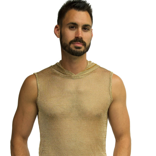 Luxe Sheer Hoodie Tank: Elevate Your Activewear & Streetwear