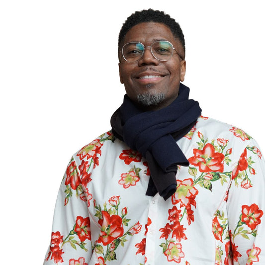 Red, White, Green Floral Long Sleeve Shirt