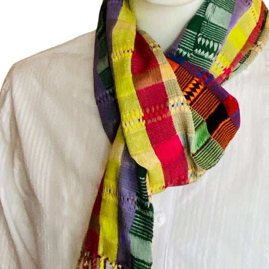 Multi color cotton scarf