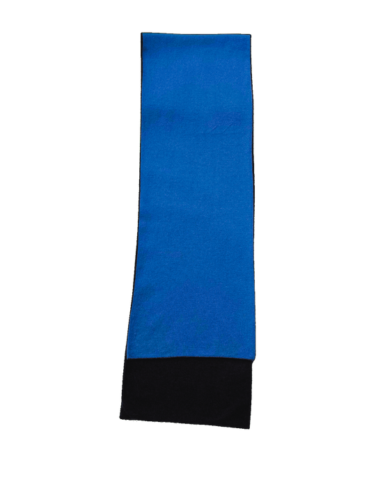 Blue & dark gray cashmere scarf 